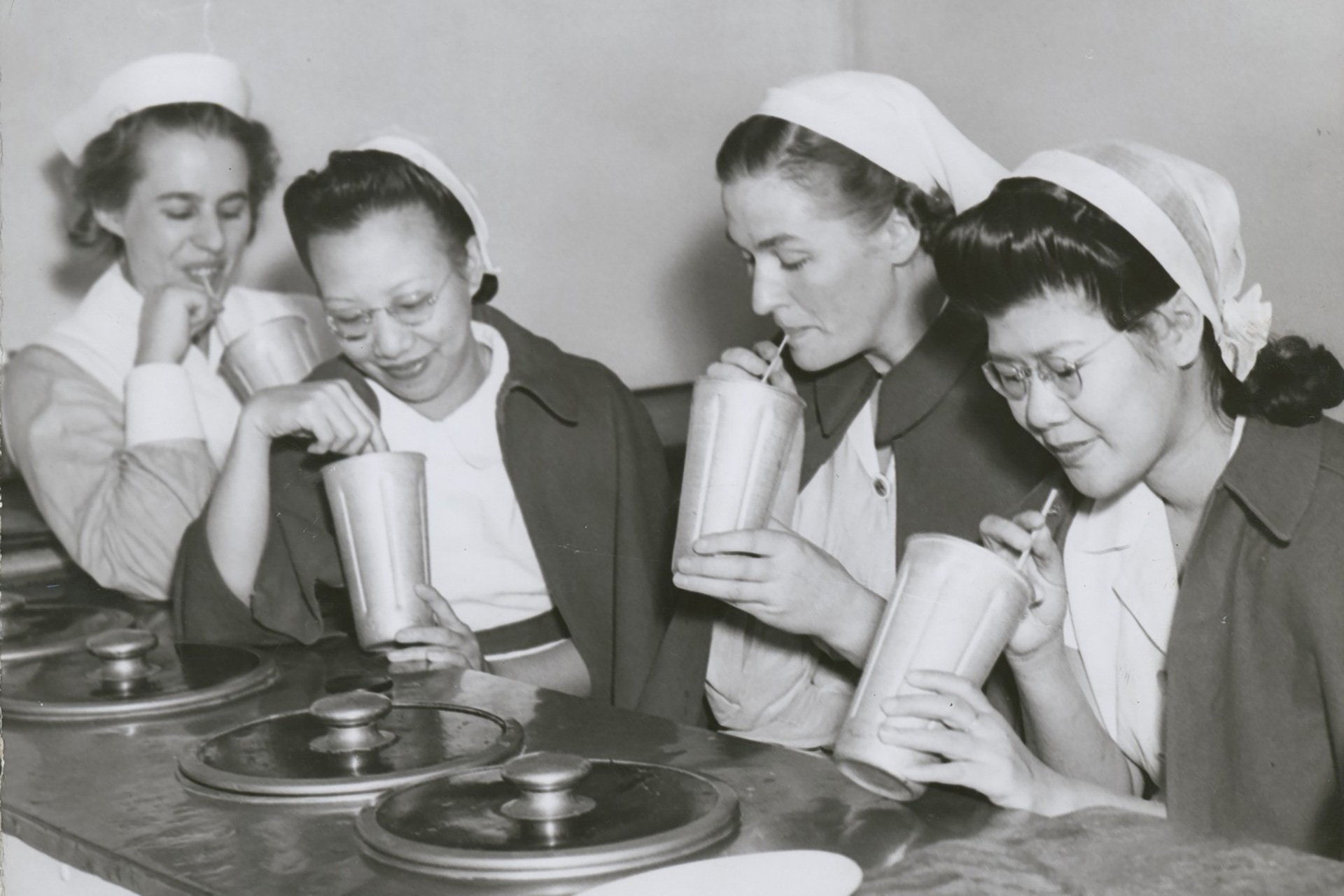 History Council Victoria Feb26 FL16341403 Chinese nurses at Childrens Hospital under scholarship Melbourne 1947
