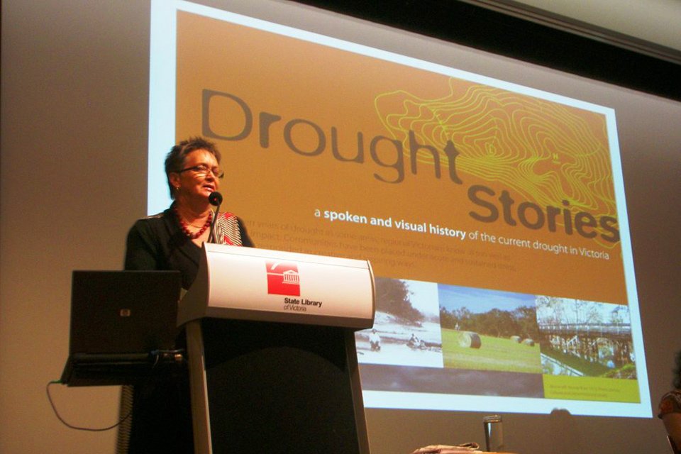 drought stories Fay Smith presenting