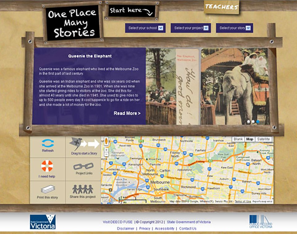 one place hompepage screenshot